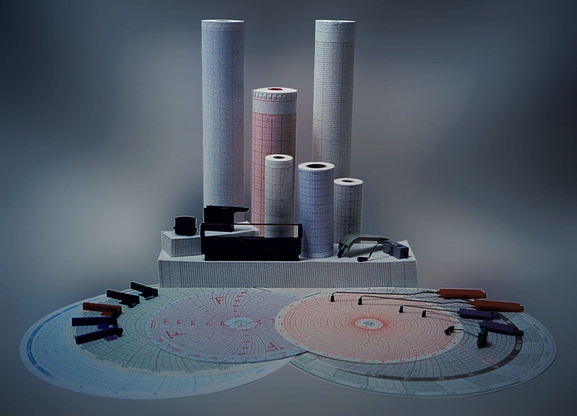 Circular recording charts and disposable pens from Chart Pool USA